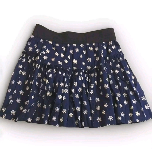 DKNYC Floral Print Flowy A-Line Mini Skirt Boho Chic Summer Casual Medium - Picture 1 of 8